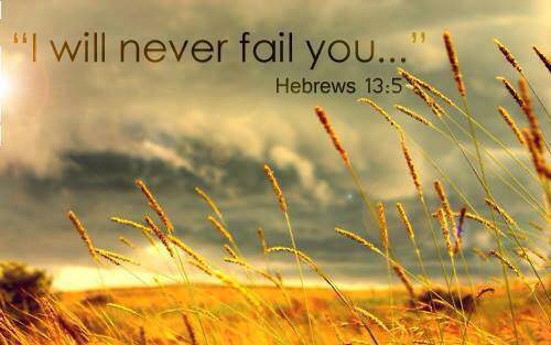 I will never fail you